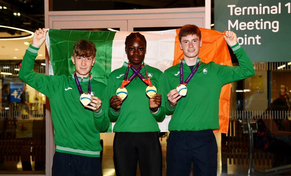 Irish U20 team return home with record medal haul