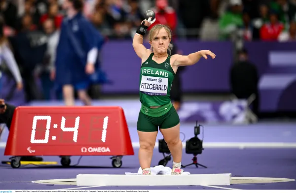 FITZGERALD FINISHES 8TH IN F40 SHOT PUT AT PARALYMPIC GAMES